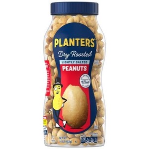 lot 840 image: LOt of 3, Planters Heart Healthy Lightly Salted Dry Roasted Peanuts - 16oz BB Feb 2025