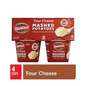 lot 847 image: Lot of 3, Retail $5.00 Per Idahoan Four Cheese Mashed Potatoes, 1.5 oz Cups, 4 Pack