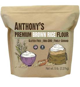 lot 863 image: Anthonys Brown Rice Flour, 5 lb, Gluten Free, Non GMO, Product of USA, Vegan BB 21026