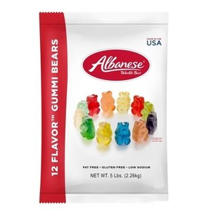 12 Flavor Assorted Gourmet Gummi Bears - 80oz 4/26