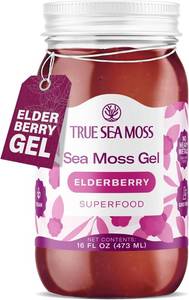 lot 903 image: TrueSeaMoss Sea Moss Gel   Made in USA   Wildcrafted Seamoss, Fruits &amp Jarred Vegetables   Elderberry, Pack of 1 BB 926