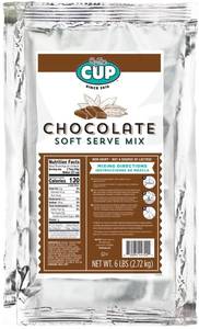 lot 946 image: By The Cup Non-Dairy Chocolate Soft Serve Mix Gluten Free 6 lb Bag. NO BBD on product