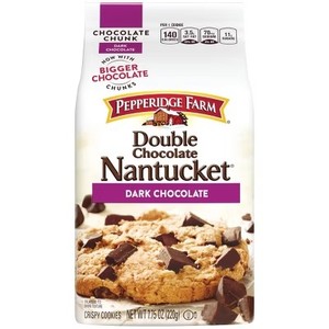 lot 956 image: Pepperidge Farm Nantucket Crispy Double Chocolate Chunk Cookies - 7.75oz BB 22226