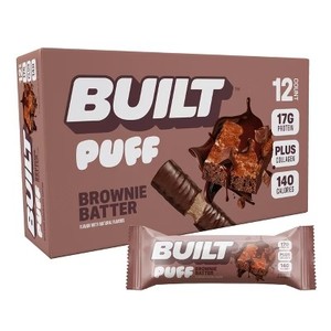 lot 968 image: Built Bar Protein Bars - Brownie Batter Puff - 17g Protein - 12ct. 1122027