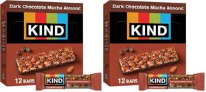 lot 1034 image: KIND Bars, Dark Chocolate Mocha Almond, Healthy Snacks, Gluten Free, Low Sugar, 5g Protein, 12 Count (Pack of 6) 72 Bars BB AUG 10, 2025