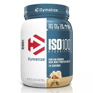 lot 1050 image: Dymatize ISO100 Hydrolyzed 25g 100% Whey Protein Powder, Gourmet Vanilla 1.6 lbs. BB 526