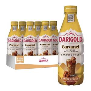 lot 1068 image: Darigold Lactose Free Caramel Coffee Creamer - UHT Pasteurized, Gluten Free, Kosher, rbST Free Coffee Creamer Liquid - Made with No Oils & Fresh, Real Cream - Caramel, 32oz (1 Pack) BB 672026