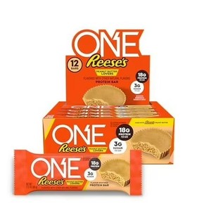 lot 1075 image: One Reeses Peanut Butter Lovers Protein Bar 12 - 2.12 oz Bars BB 1226