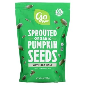 lot 1081 image: Go Raw Organic Sprouted Pumpkin Seeds with Sea Salt, 14 oz (397 g) BB July 2025