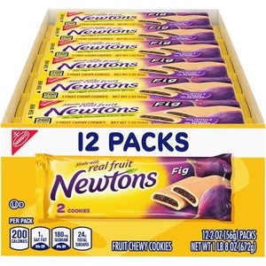 lot 1085 image: Newtons Fig Fruit Chewy Cookies - Snack Packs - 2oz12ct BB April 2024
