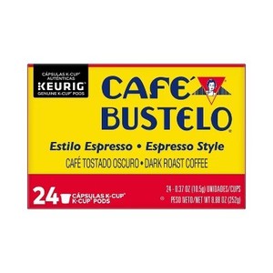 lot 1119 image: Cafe Bustelo Espresso Dark Roast Coffee - Keurig K-Cup Pods - 24ct. BB SEPT 2024