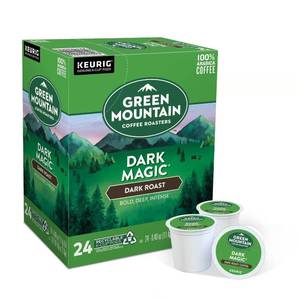 lot 1126 image: Keurig Green Mountain Coffee Dark Magic Coffee K-Cups 24 pk BB AUG 5, 2026