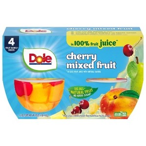 lot 1140 image: Lot of 3, Dole Cherry Mixed Fruits in Juice Fruit Cups - 16oz4ct BB FEB 10, 2026