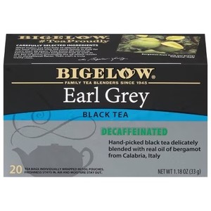 lot 1159 image: Lot of 2, Bigelow Earl Grey Black Tea Bags Decaffeinated - 20ct BB April 2028