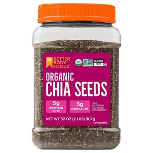 lot 1170 image: BetterBody Foods Organic Chia Seeds 2 lbs, 32 Oz, with Omega-3, Non-GMO, Gluten Free, Keto Diet Friendly, Vegan, Good Source of Fiber 1162027
