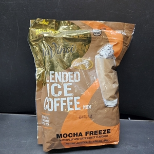 lot 1177 image: DaVinci Gourmet Mocha Freeze Blended Iced Coffee Mix 3 Lb BB June 2024