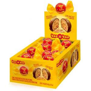 lot 1202 image: Bon O Bon Bonbons with Peanut Cream Filling and Wafer 450 Grs. Nov 2025