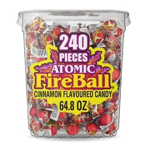 lot 1209 image: Wonka Atomic Fireball Jawbreakers , Cinnamon Flavor Individually Wrapped Candy, ( or -240 Count) BB FEB 21,2026