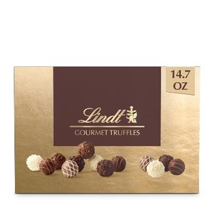 lot 1214 image: Lindt Gourmet Chocolate Candy Truffles Gift Box - 14.7 oz. BB OCT 2025