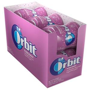 lot 1240 image: Orbit Bubblemint Sugar Free Bulk Chewing Gum 55 Pc 6 Ct BB OCT 2025