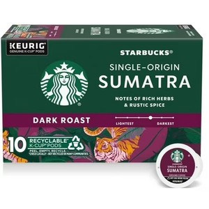 lot 1248 image: Starbucks Sumatra Dark Roast K-Cup Coffee Pods   10 Count SEPT 2026