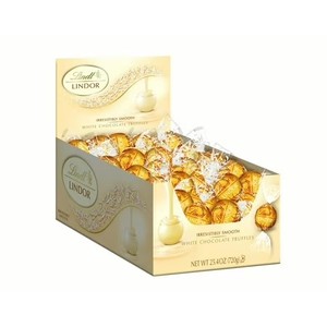 lot 1271 image: Lindt Lindor White Chocolate Candy Truffles, 25.4 oz., 60 Count.  No printed expiration or best-by date.