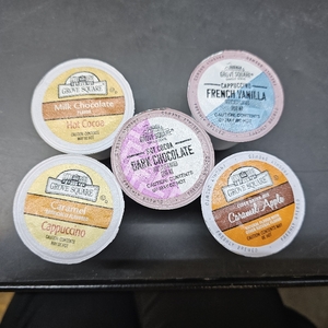 lot 1272 image: Grove Square Cappuccino Variety Pack lot of 38. No printed expiration or best-by date.