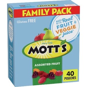 lot 1275 image: Motts Assorted Fruit - 40ct. AUG 2026