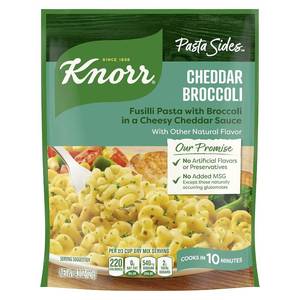lot 1280 image: Lot of 4, Knorr Pasta Sides Cheddar Broccoli Fusilli For Delicious Quick Pasta Side Dishes 4.3 oz BB Dec 2026