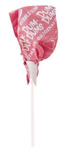 lot 1294 image: Dum Dums Color Party Lollipops Pink Bubble Gum Flavor 12.8 Oz 75 Count Bag BB 325