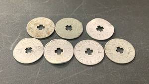 lot 41 image: Colorado Sales Tax Tokens Set of 7 Pieces