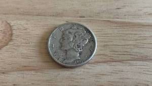 lot 5 image: 1943-D Mercury Silver Dime Coin 90% Silver