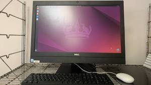 lot 21 image: Dell 2016 24 inch Desktop Computer - i7 core 500 GB Disk Capacity 16 GB RAM Running Linux Ubuntu 24.04