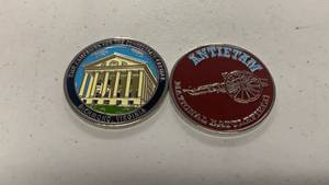 lot 34 image: Lot of 2 American Historical Battlefields tokens RC50