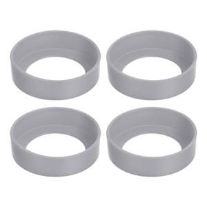 lot 275 image: THREE PIECES Water Bottle Boot, Protective Silicone Boot Sleeve Non Slip Bottom Cover Bumper for Water Bottles Mug Tumbler Grey (70mm) - Retail $8