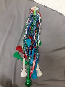 lot 276 image: Windy City Novelties 12-Pack - 33 7mm Mardi Gras Bead Necklaces in Vibrant Colors for Mardi Gras and St. Patrick��s Day Celebrations - Retail $10