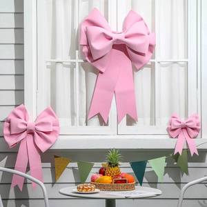 lot 308 image: Giegxin 3 Pack Big Pink Bow Large Bows for Decoration 12 20 30 Inch 3D Wrapping Cake Box Basket Decoration Giant for Car Wreath Crafts Wedding Birthday Party Decor Christmas Party Gift Easy Assembly - Retail $13