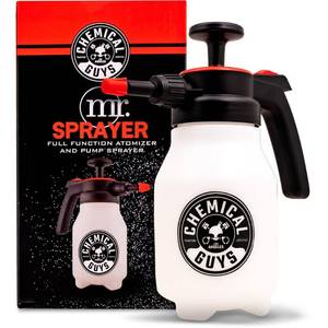lot 316 image: Chemical Guys Mr. Sprayer Full Function Pressure Atomizer and Pump Sprayer, Professional 50 oz Spray Bottle for Cleaning & Washing, for Home, Garden, Car Detailing, Easy Pump Action and Adjustable - Retail $30