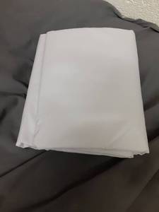 lot 332 image: WenBags Lightweight Waterproof Flat Sheet 90  98 Inches King Size-Mattress Protector for Bed & Couch, Pet Hair Resistant Cover Ideal for Dogs & Cats, Perfect for Hotels & Hospitals(White) - Retail $30