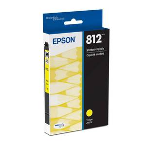 lot 334 image: Epson 812 DURABrite Ultra Ink Standard Capacity Yellow Cartridge (T812420-S) Works with Workforce Pro WF-7310 ,7820, 7840, EC-C7000 - Retail $16