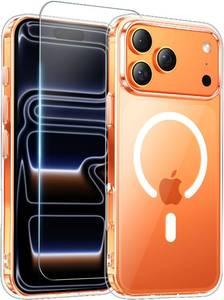 lot 367 image: Temdan for iPhone 17 Pro Case Clear with Screen Protector, Compatible with MagsafeAnti-YellowingMilitary-Grade Protection Shockproof Slim Magnetic Phone Case Cover, Transparent - Retail $7