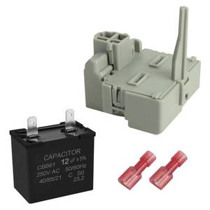lot 386 image: W10189190 W10662129 Refrigerator Start Relay and Capacitor Kit for Whirlpool Kenmore - Compatible with Embraco QD TSD2 Compressor - Replaces WPW10189190 WPW10662129 W10197428 241941003 - Retail $27