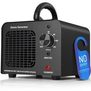 lot 391 image: ODUOD Ozone Generator 65,000mgh,CommercialHome Ozone Odor Eliminator, Portable High-capacity O3 Ion Deodorizer, Suitable for 4500 Square Feet of Cars, Pets, Kitchens, Smoke-filled Spaces(Black) - Retail $35