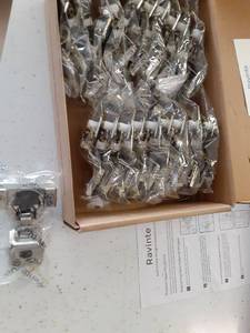 lot 393 image: 20 Pack 10 Pairs 1-516 inch Overlay Soft Close Hinges for Kitchen Cabinet Hinges Satin Nickel Hidden Hinges Stainless Steel Concealed Hinge self Closing - Retail $38