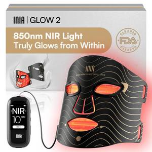lot 402 image: INIA Red Light Therapy Mask for Face �� 4 Light Modes with 850nm NIR, Red & Blue LED Light Therapy, 2600mAh Rechargeable LED Face Mask for Radiant Glow at Home, Black - Retail $90