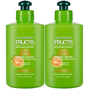 lot 410 image: Garnier Fructis Sleek & Shine Intensely Smooth Leave-In Conditioning Cream  2 count - Retail $36