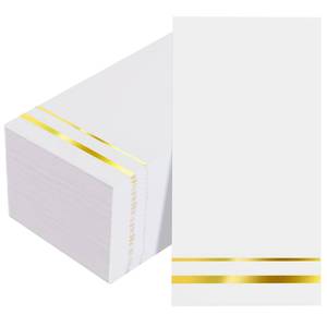 lot 421 image: BUCLA 100-Count 3-Ply Disposable Napkins - Gold Paper Napkins Disposable Premium Quality - Thanksgiving NapkinsDinner Napkins Disposable Soft, Absorbent for parties, weddings, Kitchen - Retail $18