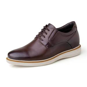 lot 20917 image: PRE OWNED Velzani Durin Men��s Invisible Elevator Shoes �� Gain 3.15 (8 cm) Height �� Genuine Leather Durin �� Formal Classic Style �� Inches Taller (Brown  White, US Footwear Size System, Adult, Men, Numeric, Medium, 9)