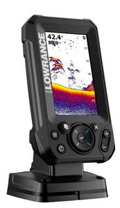 lot 20924 image: Lowrance Eagle 4X FishFinder with Bullet Transducer, 4-inch IPS Portrait Screen, Black, 000-16110-001 - Retail $120