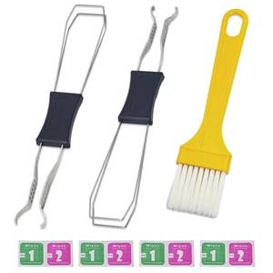 lot 20943 image: Atdcoek 2-in-1 Mechanical Keyboard Keycap Puller and Switch Puller Tool, Stainless Steel Key Remover Extractor for Cherry MX, Alps, Topre Switches - Professional Mechanical Keyboards Tool Kit - Retail $4